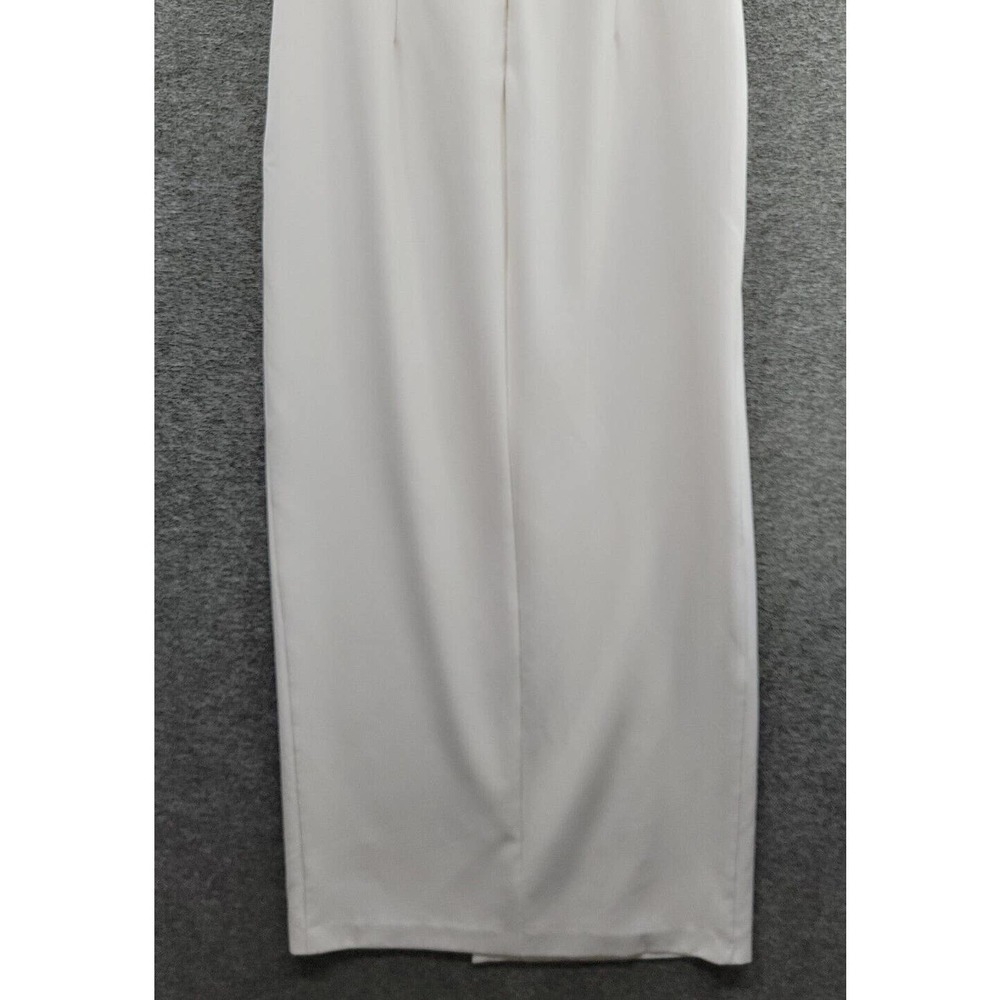 Elegant Off-Shoulder Cream Evening Dress with Twist Detail - Picture 7 of 11